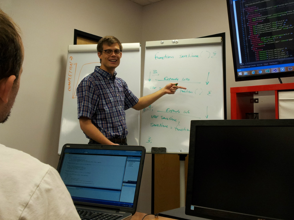Andrew Brassington teaching at an intensive bootcamp